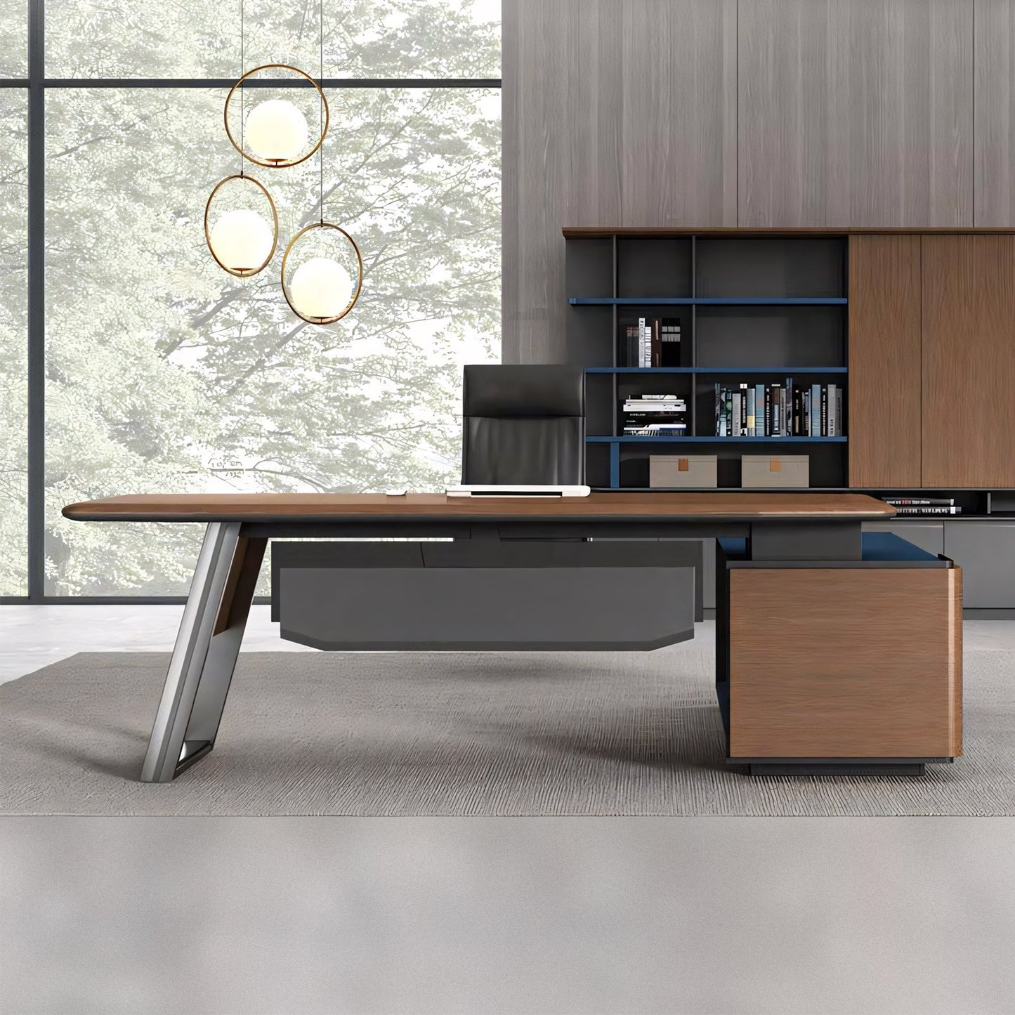 Furnavo L-Shape Executive Corner Desk – Refined Large-Capacity Workstation
