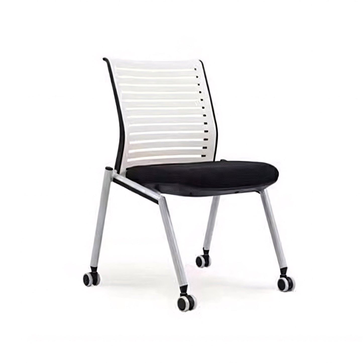 Furnavo Foldable Executive Office Chair with Writing Tablet and Wheels