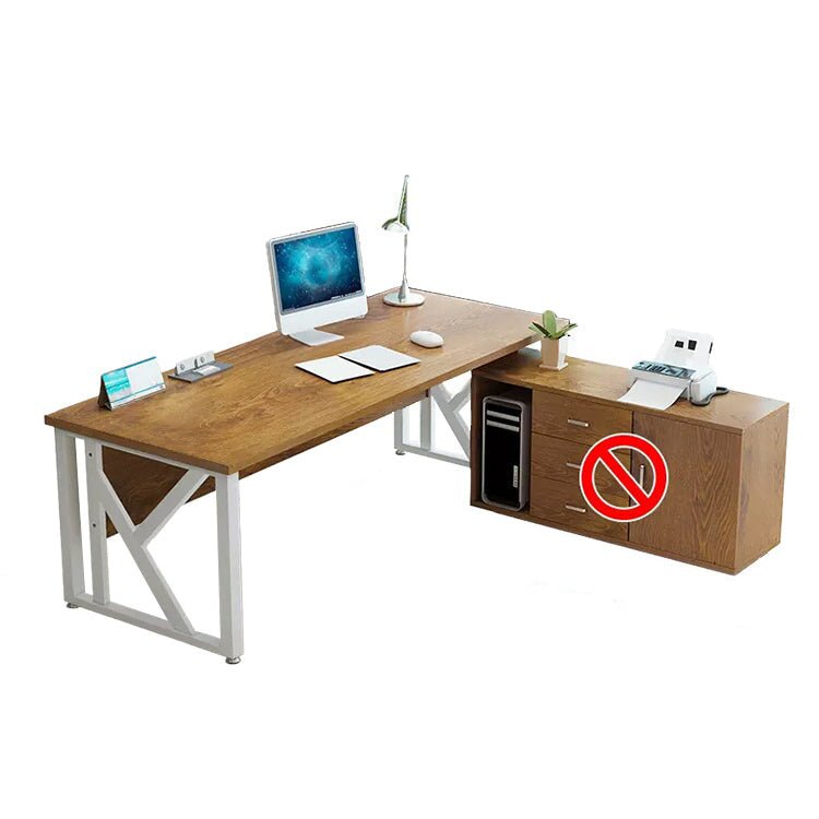 Furnavo Wooden Modern Boss Desk – Simple President Manager Workstation