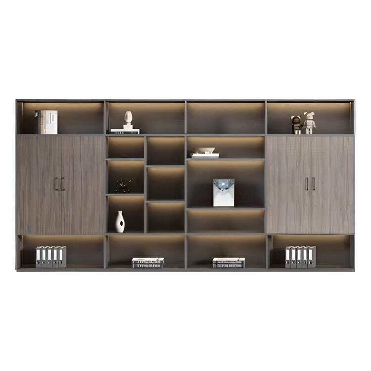 Furnavo Minimalist Executive Office Desk – Workstation with Dual Cabinets