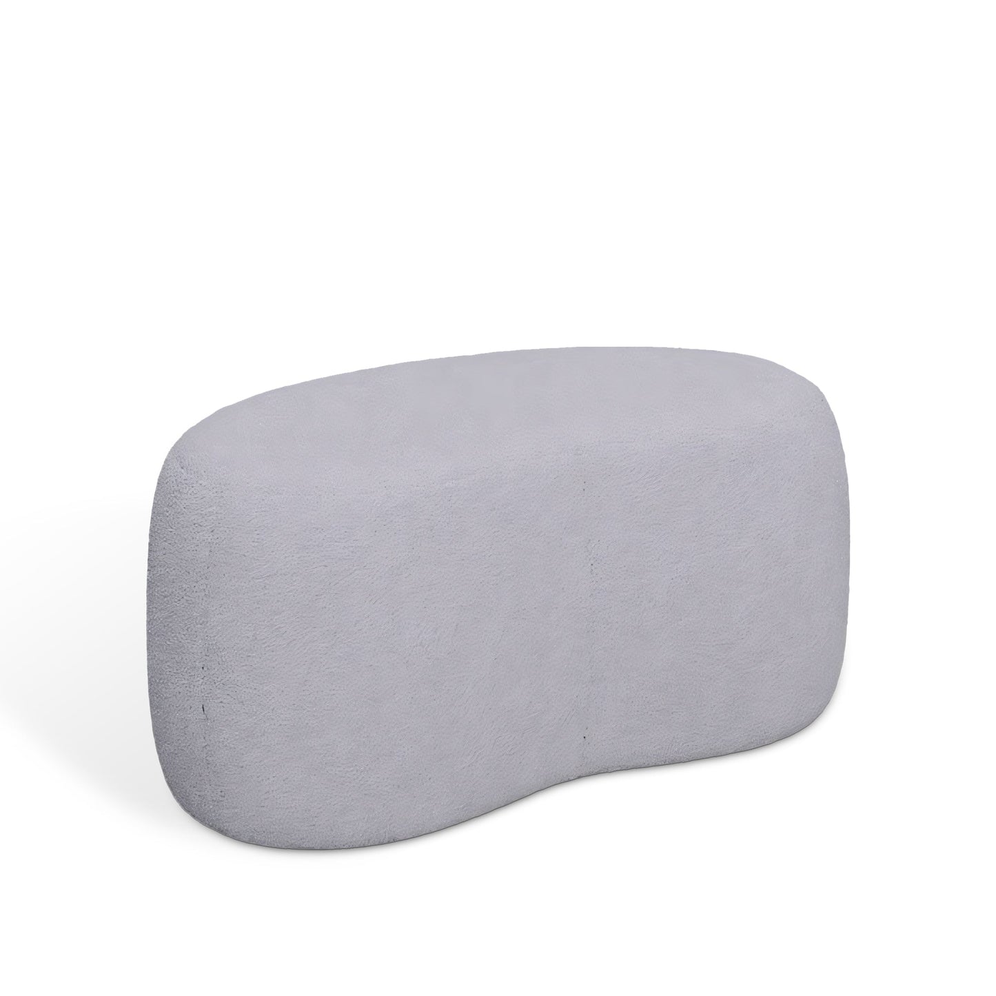 Furnavo Crescent Low Stool with Tech-Fabric Upholstery