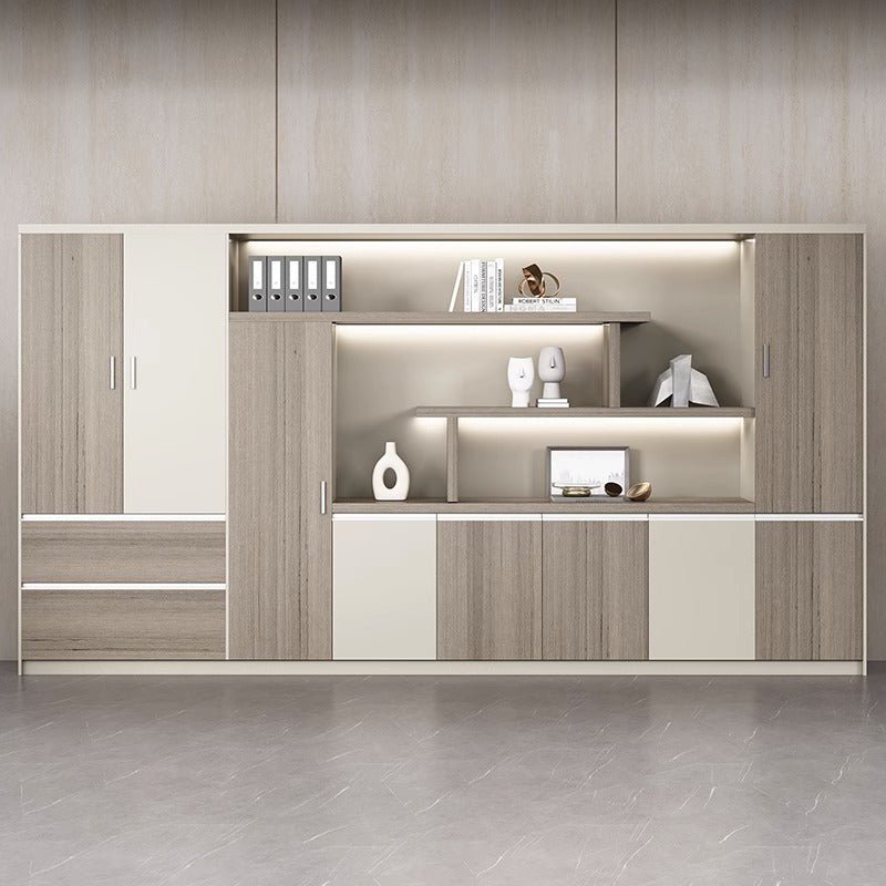 Furnavo Executive Office Desk Set – Refined Desk with Matching Bookcase