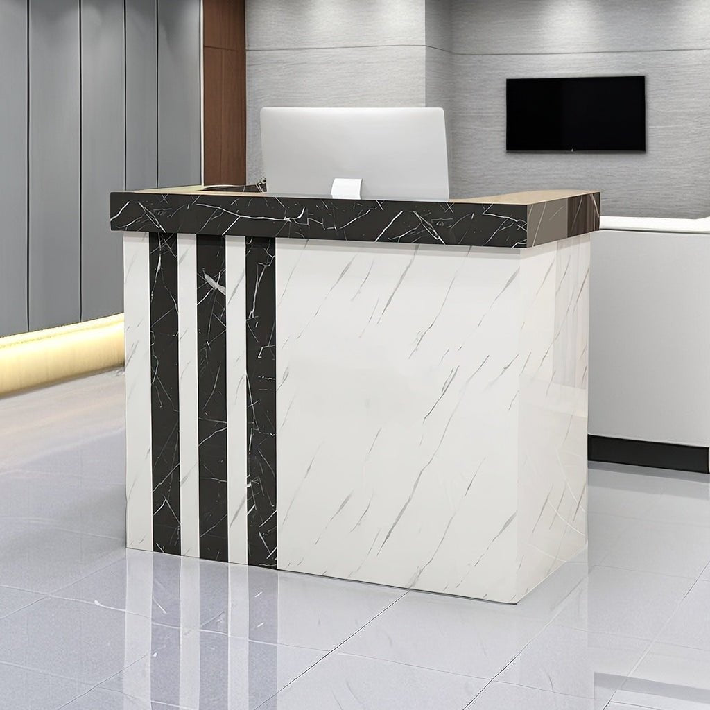 Furnavo Light Luxury Reception Desk – Modern Front Counter for Salons, Offices & Stores