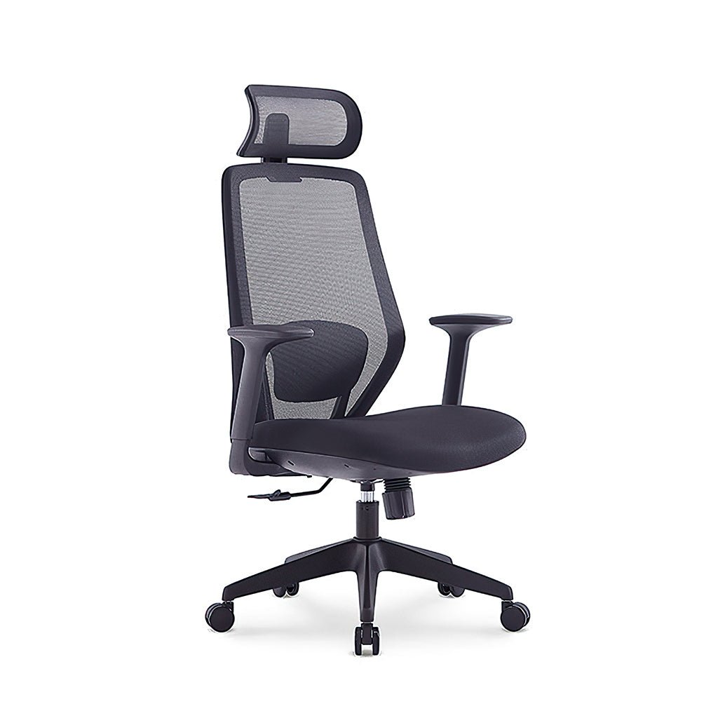 Furnavo Mesh Office Chair with Headrest and Soft Cushion