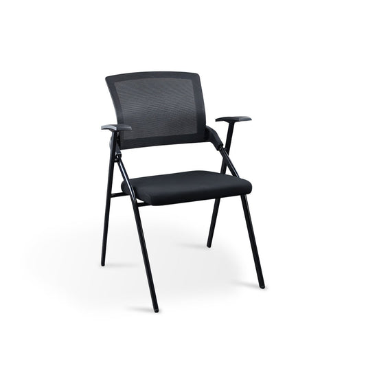 Furnavo Mesh Folding Conference Chair with Writing Tablet