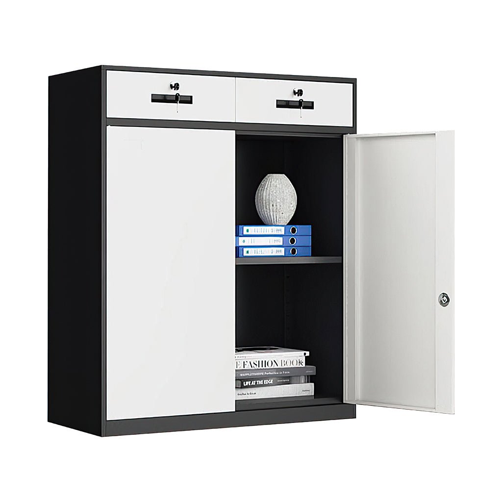 Furnavo Classic Office Storage Cabinet – Modern Filing Cupboard with Doors