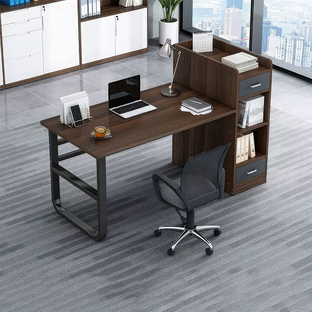 Furnavo Modern Office Desk and Chair Set – Simple Workstation for Staff & Teams
