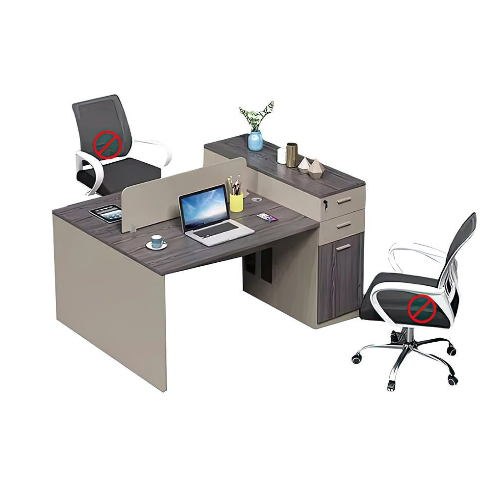 Furnavo Classic Computer Office Desk – Workstation with Storage
