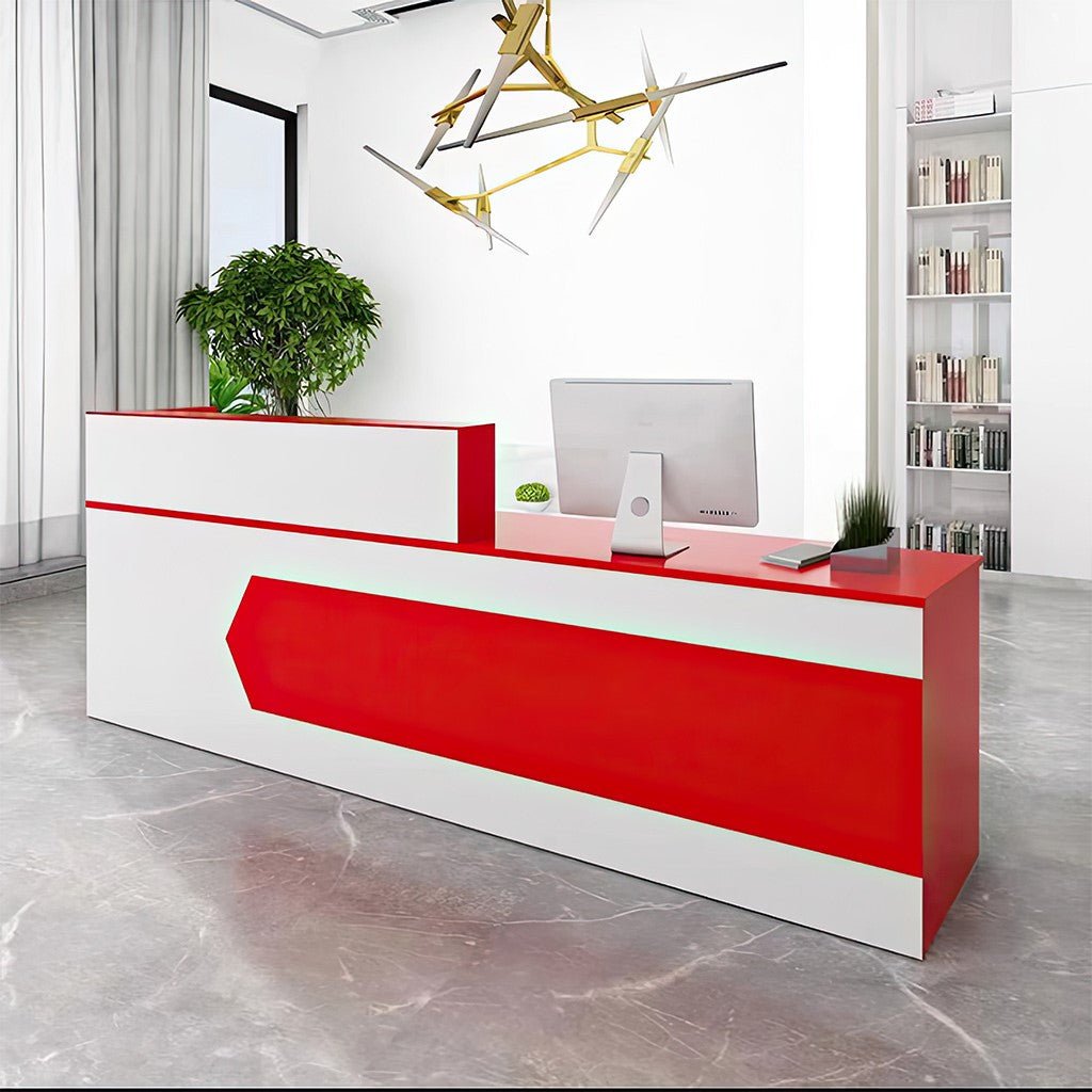 Furnavo Reception Desk Cashier Counter for Office and Beauty Salons