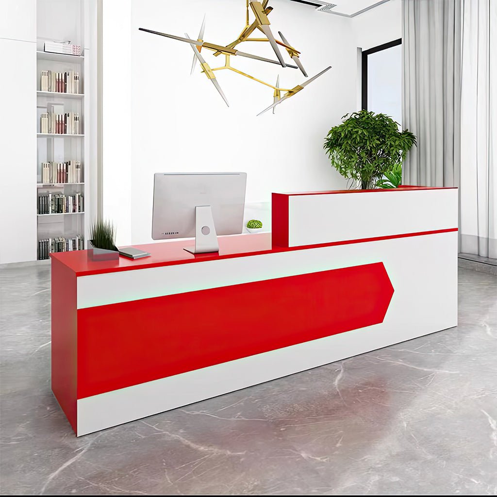 Furnavo Reception Desk Cashier Counter for Office and Beauty Salons