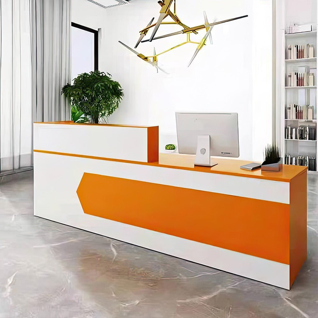 Furnavo Reception Desk Cashier Counter for Office and Beauty Salons