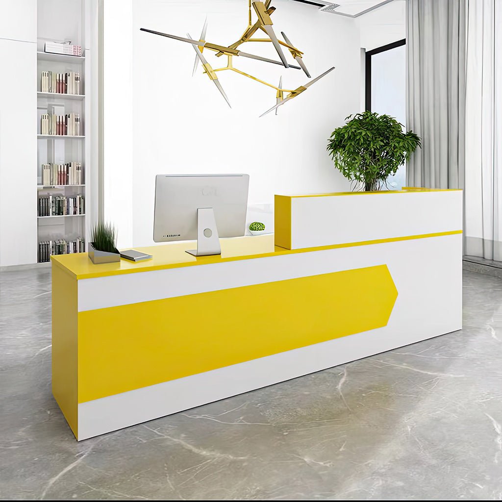Furnavo Reception Desk Cashier Counter for Office and Beauty Salons