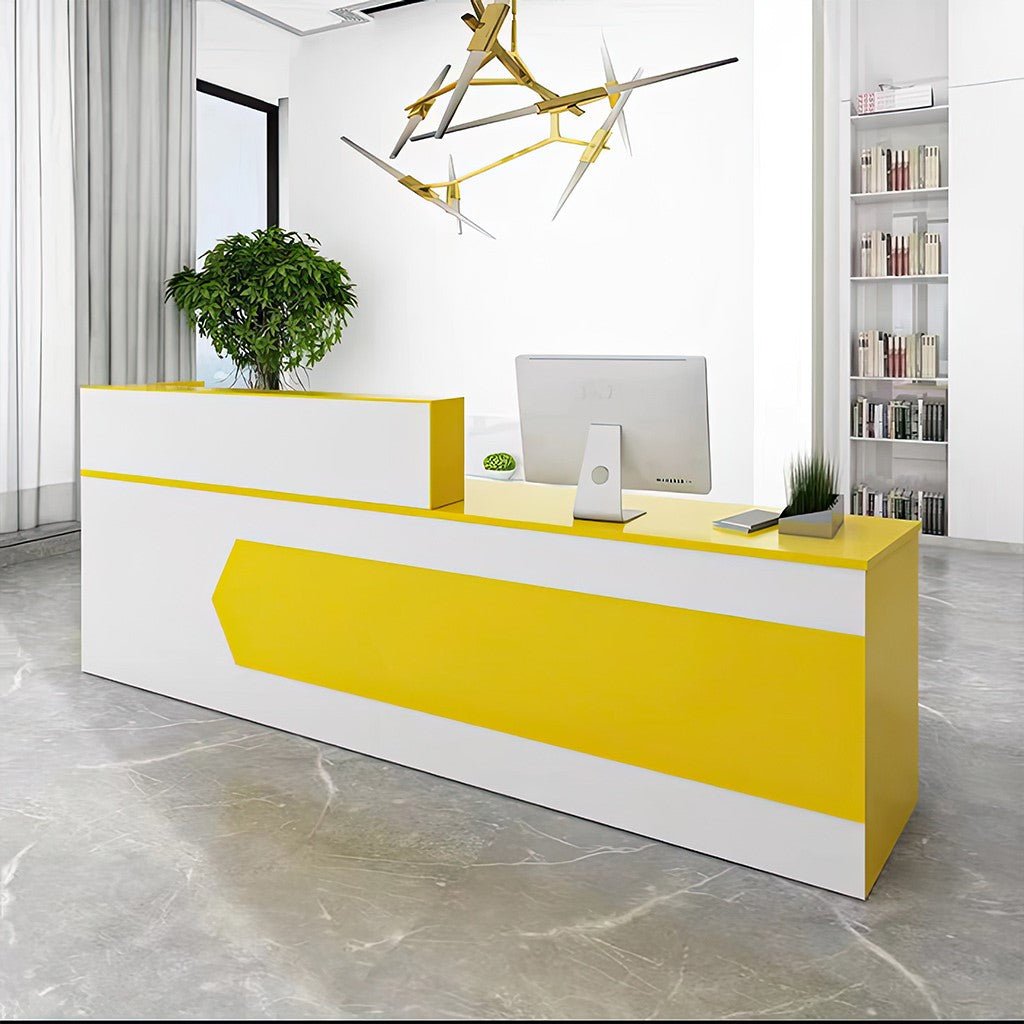 Furnavo Reception Desk Cashier Counter for Office and Beauty Salons