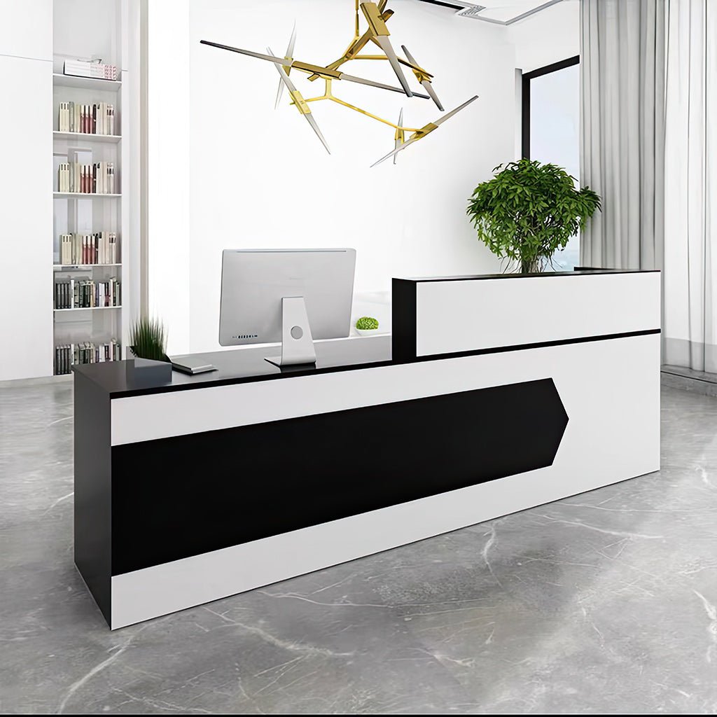 Furnavo Reception Desk Cashier Counter for Office and Beauty Salons