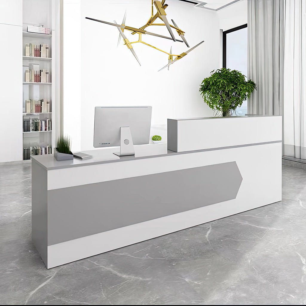Furnavo Reception Desk Cashier Counter for Office and Beauty Salons