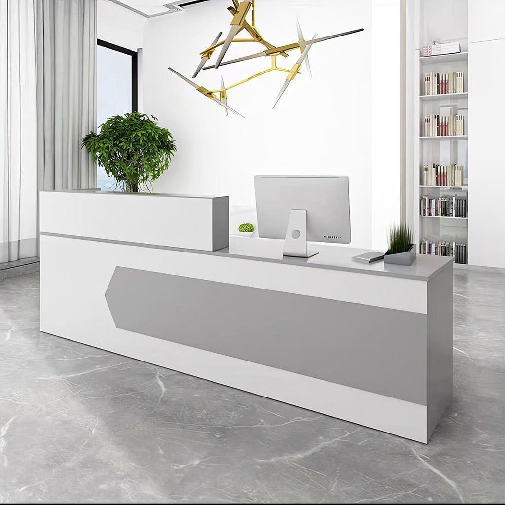 Furnavo Reception Desk Cashier Counter for Office and Beauty Salons