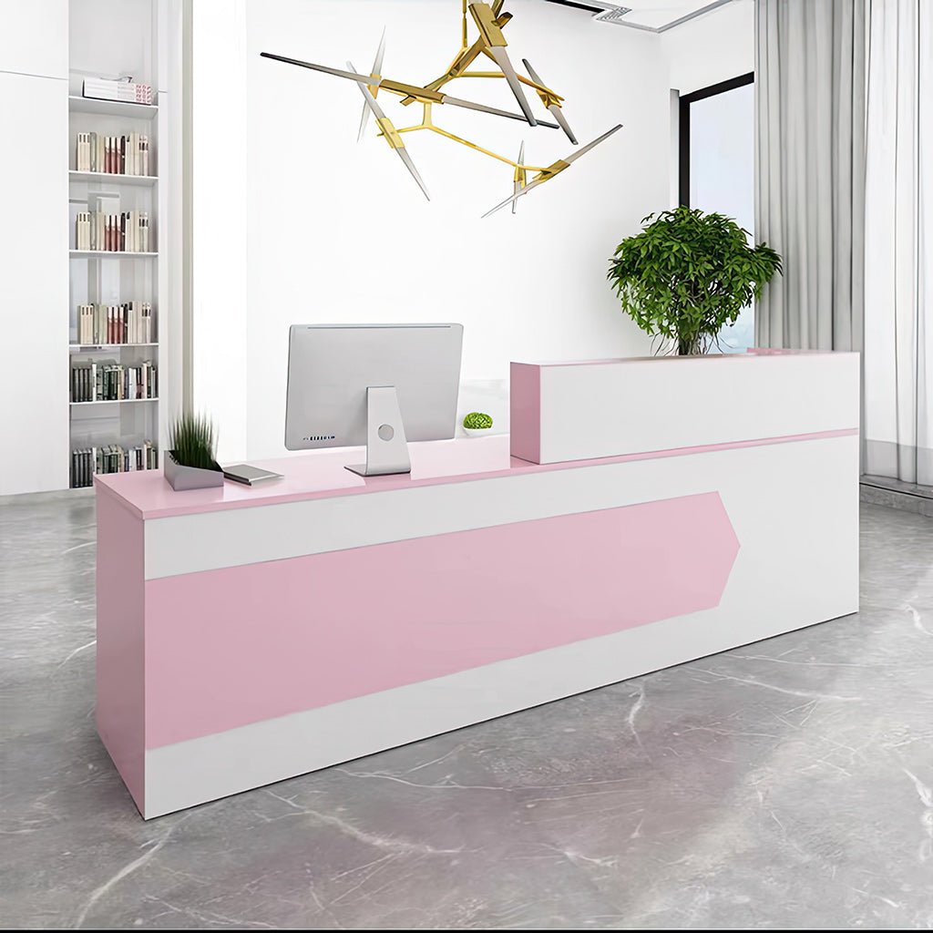 Furnavo Reception Desk Cashier Counter for Office and Beauty Salons