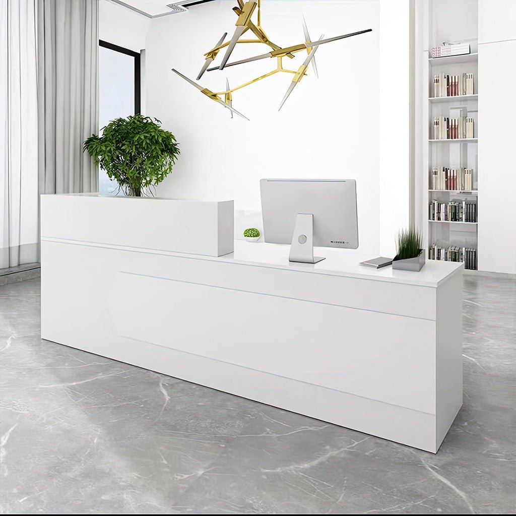 Furnavo Reception Desk Cashier Counter for Office and Beauty Salons