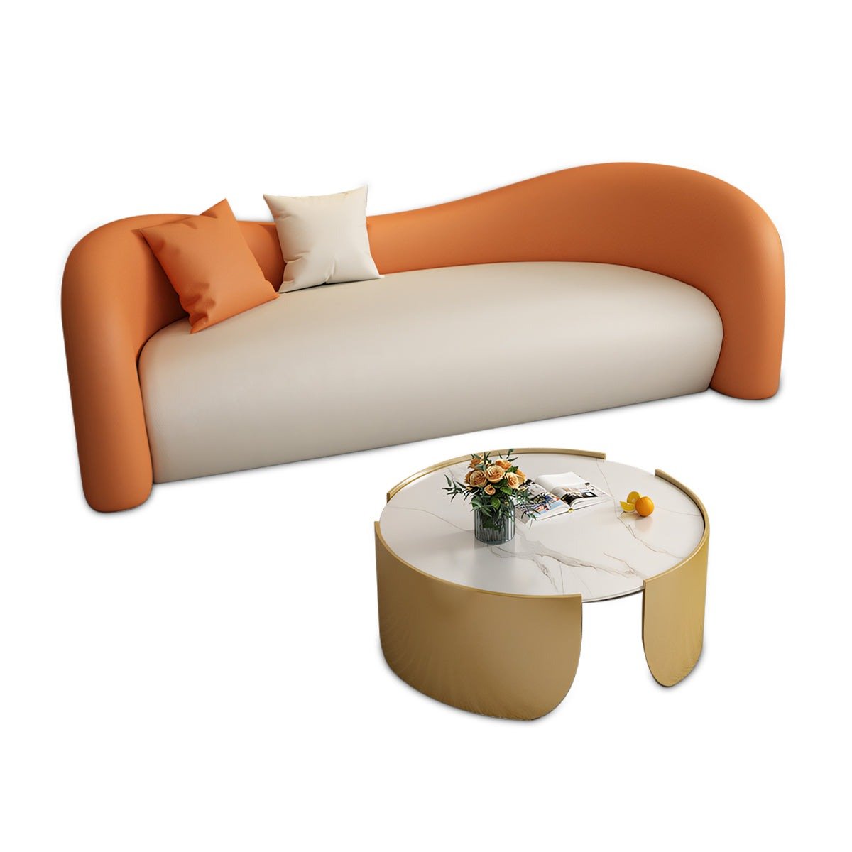 Furnavo Curved Lounge Sofa Set for Reception Areas