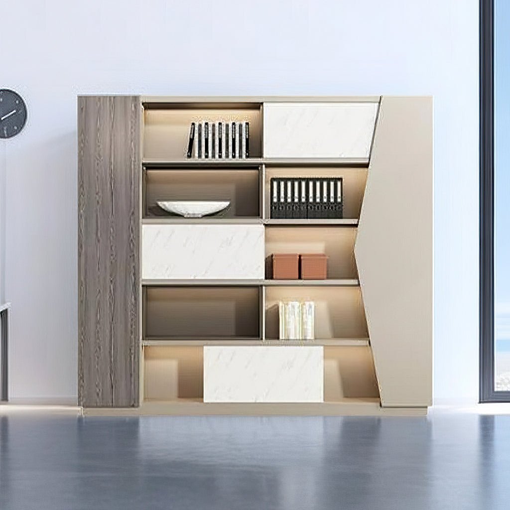 Furnavo Sleek Stylish Office Cabinet – Modern Wooden Storage for Workspace