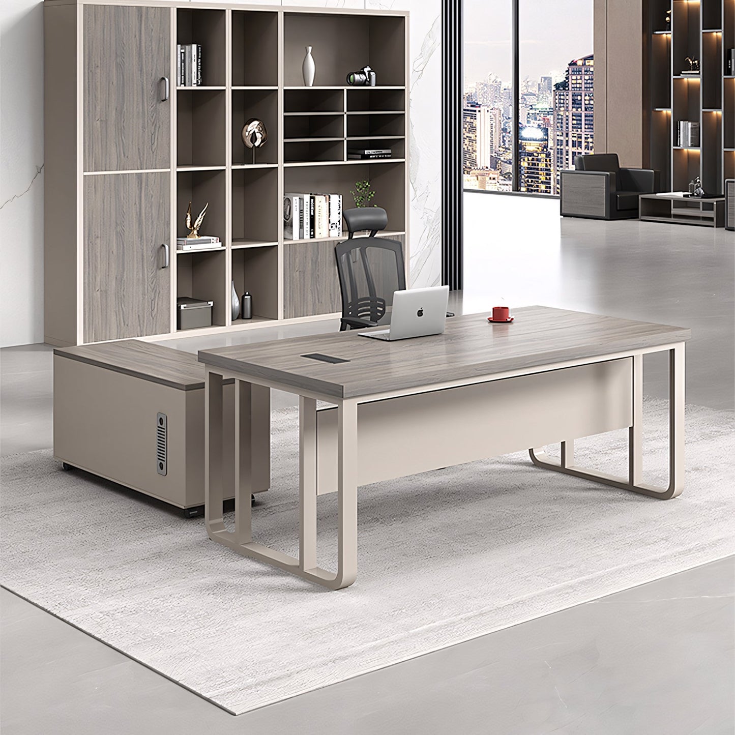 Furnavo Executive Office Computer Desk Modern Workstation Table
