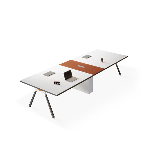 Furnavo Long Conference Table and Chair Set – Modern Office Meeting Furniture