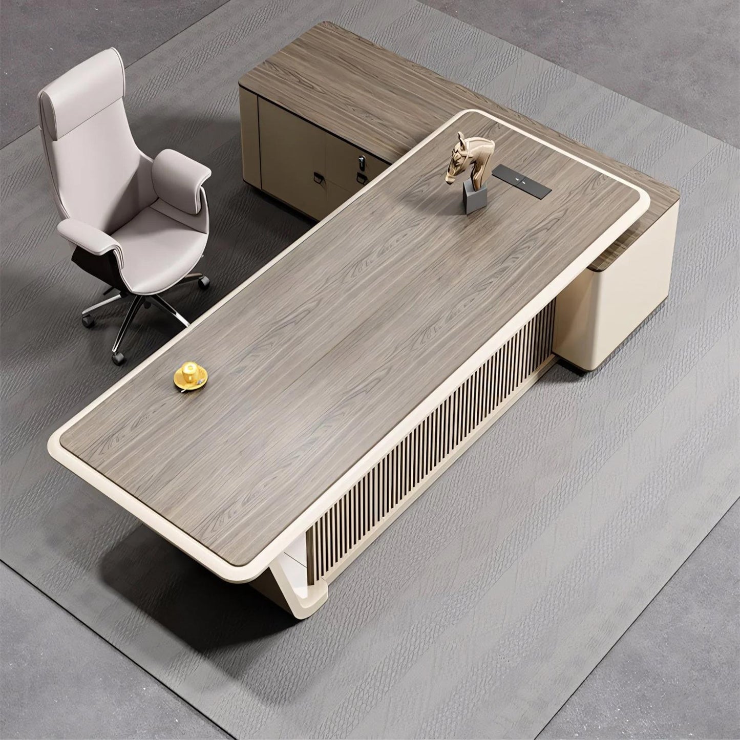 Furnavo Modern Minimalist Executive Desk – Streamlined Office Workstation