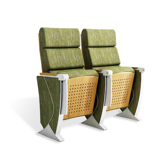 Furnavo Fabric Folding Conference Chair with Writing Tablet