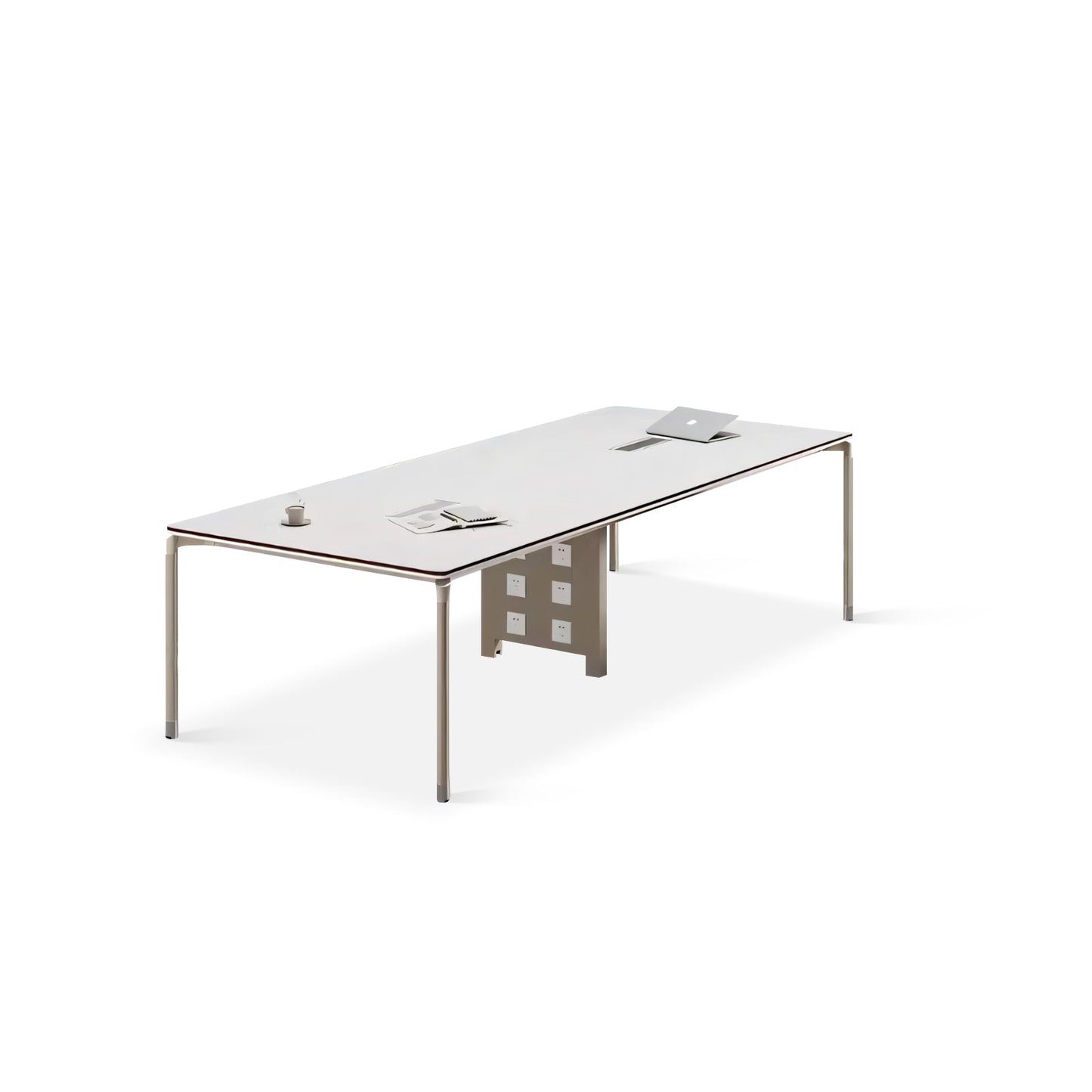 Furnavo Rectangular Conference Table – Modern Office Meeting Desk with Spacious Design