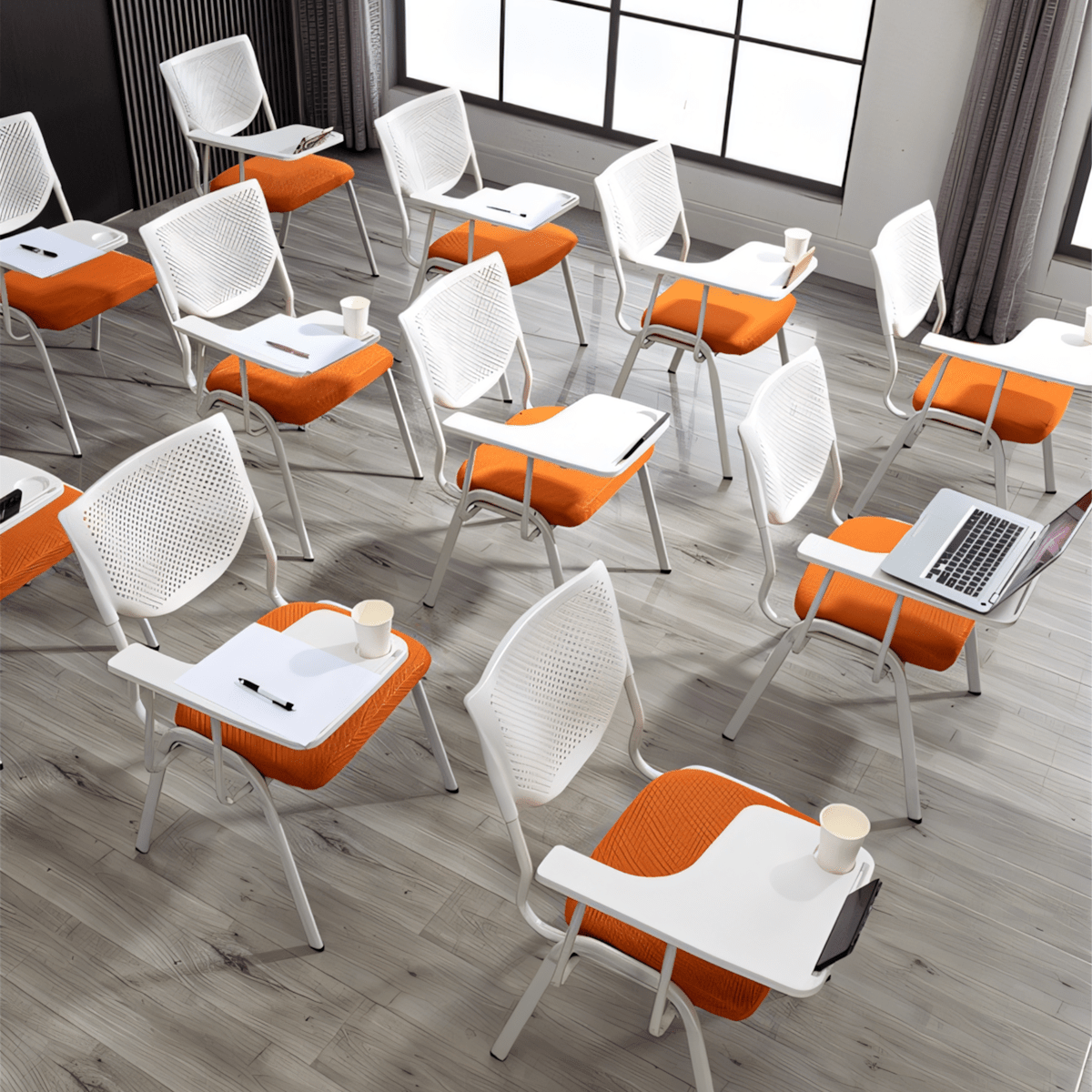 Furnavo Conference Chair with Foldable Writing Tablet