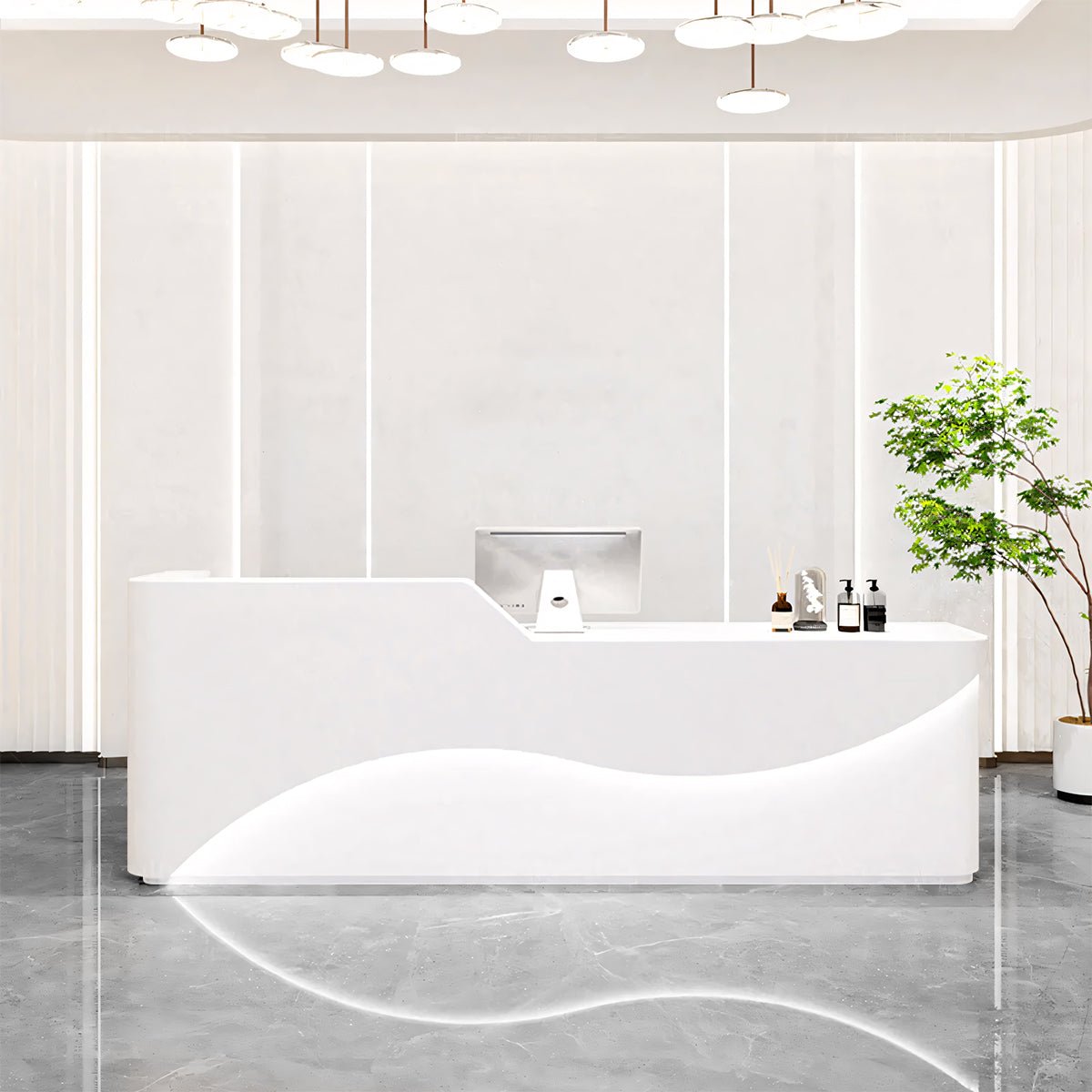 Furnavo Light Luxury Salon Store Institution Checkout Reception Desk