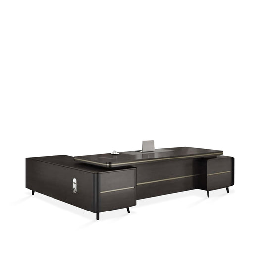 Furnavo Executive L-Shaped Office Desk – Modern Corner Workstation