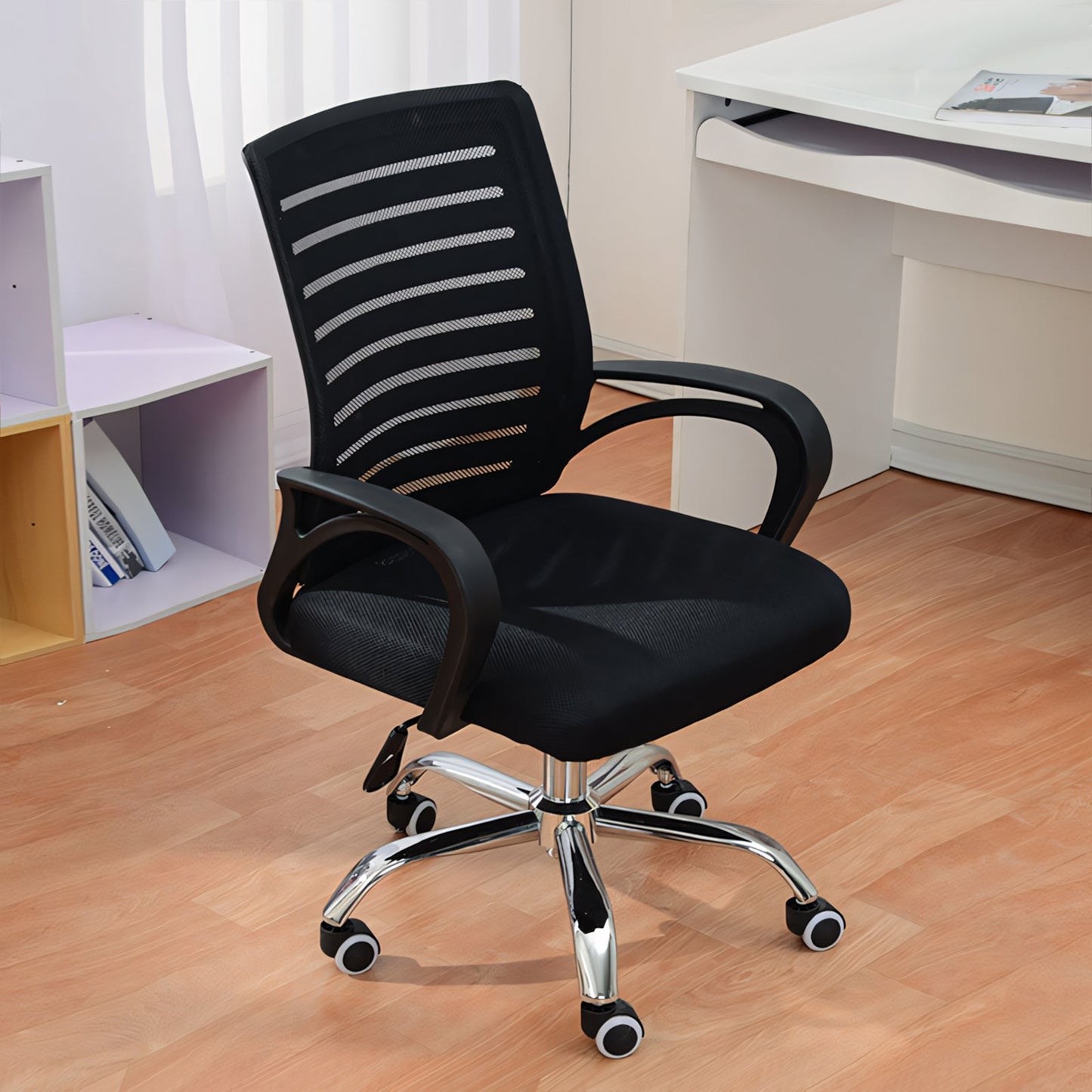 Furnavo Ergonomic Mesh Mid Back Computer Chair Black