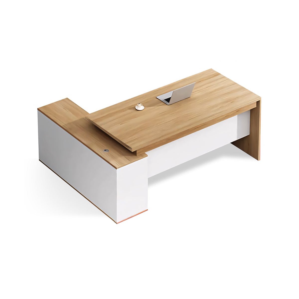 Furnavo Office Executive Desk & Chair Set – Work Desk with Storage Cabinet