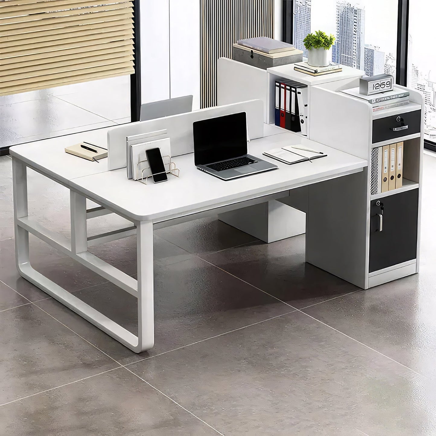 Furnavo Streamlined Modern Office Desk – Simple Minimalist Work Table