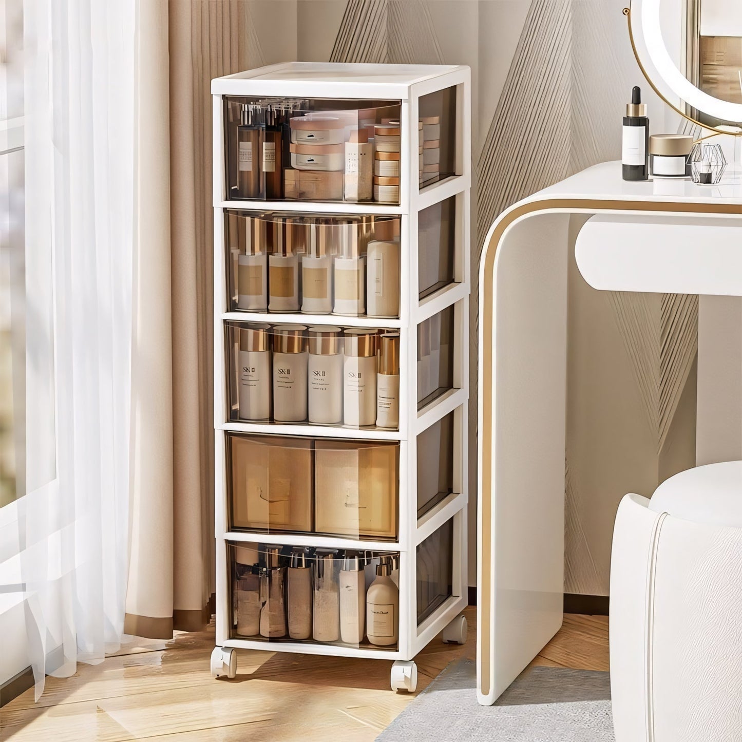 Furnavo Portable Plastic Office Storage Cabinet