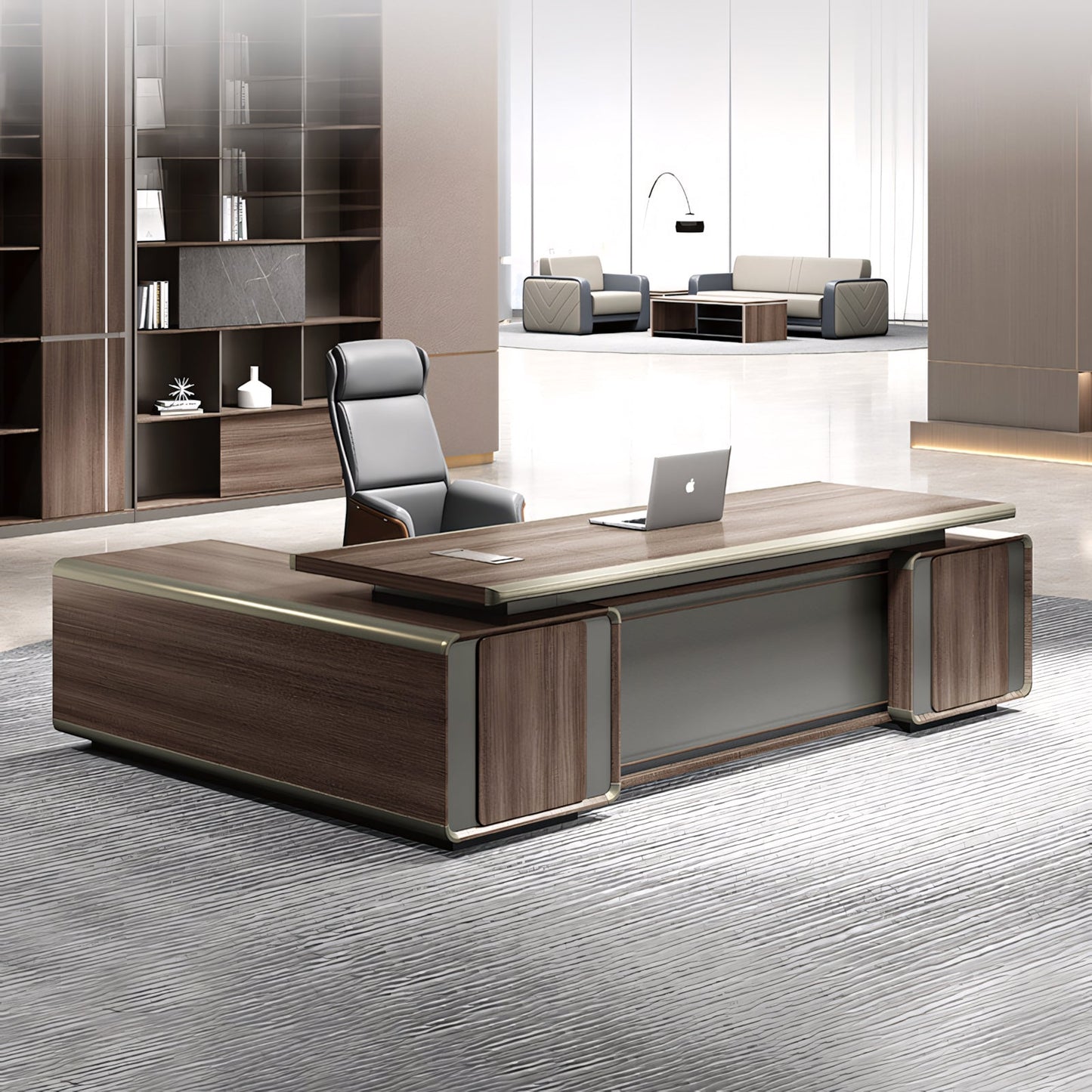Furnavo Modern Boss Desk – Large Office Workstation