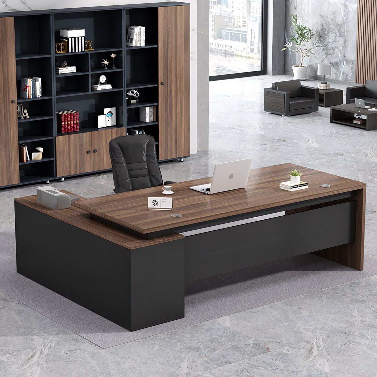 Furnavo President Executive Desk – Refined Modern Office Workstation