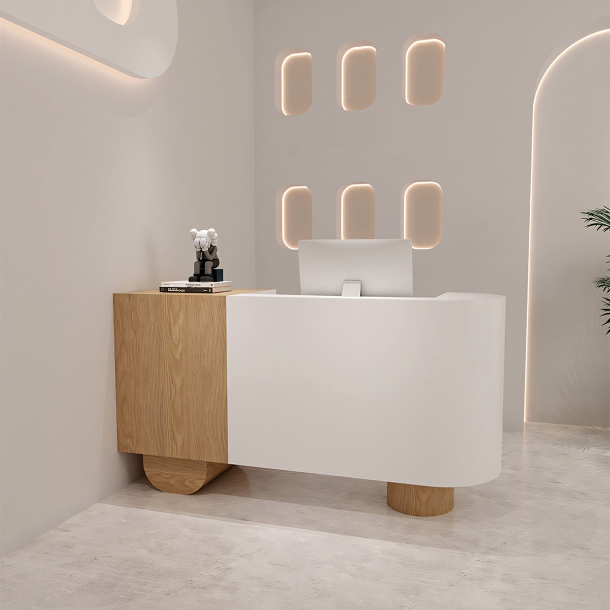 Furnavo Modern Simple Salon Store Checkout Counter Reception Desk