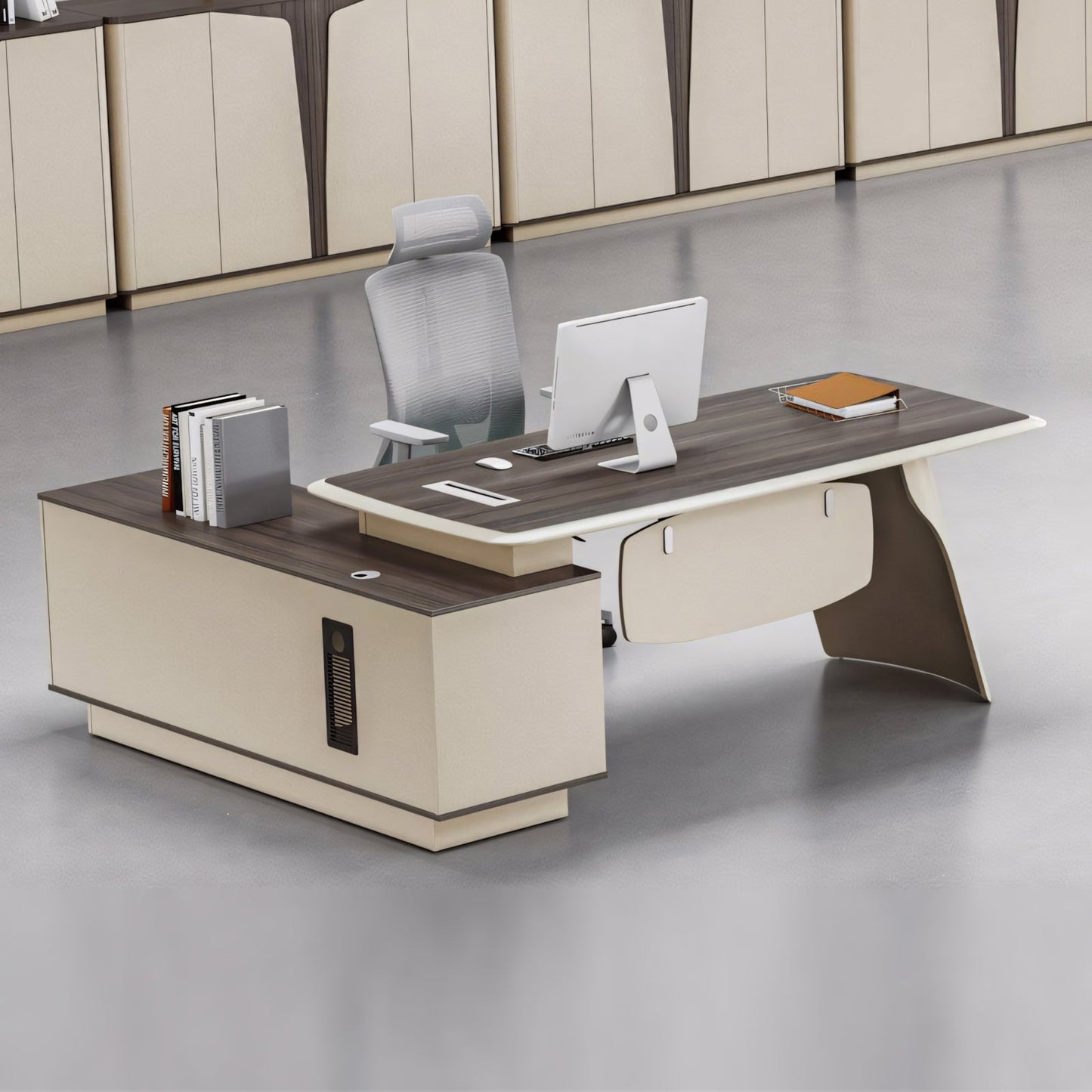 Furnavo Modern Simple Boss Desk – Refined Executive Office Workstation