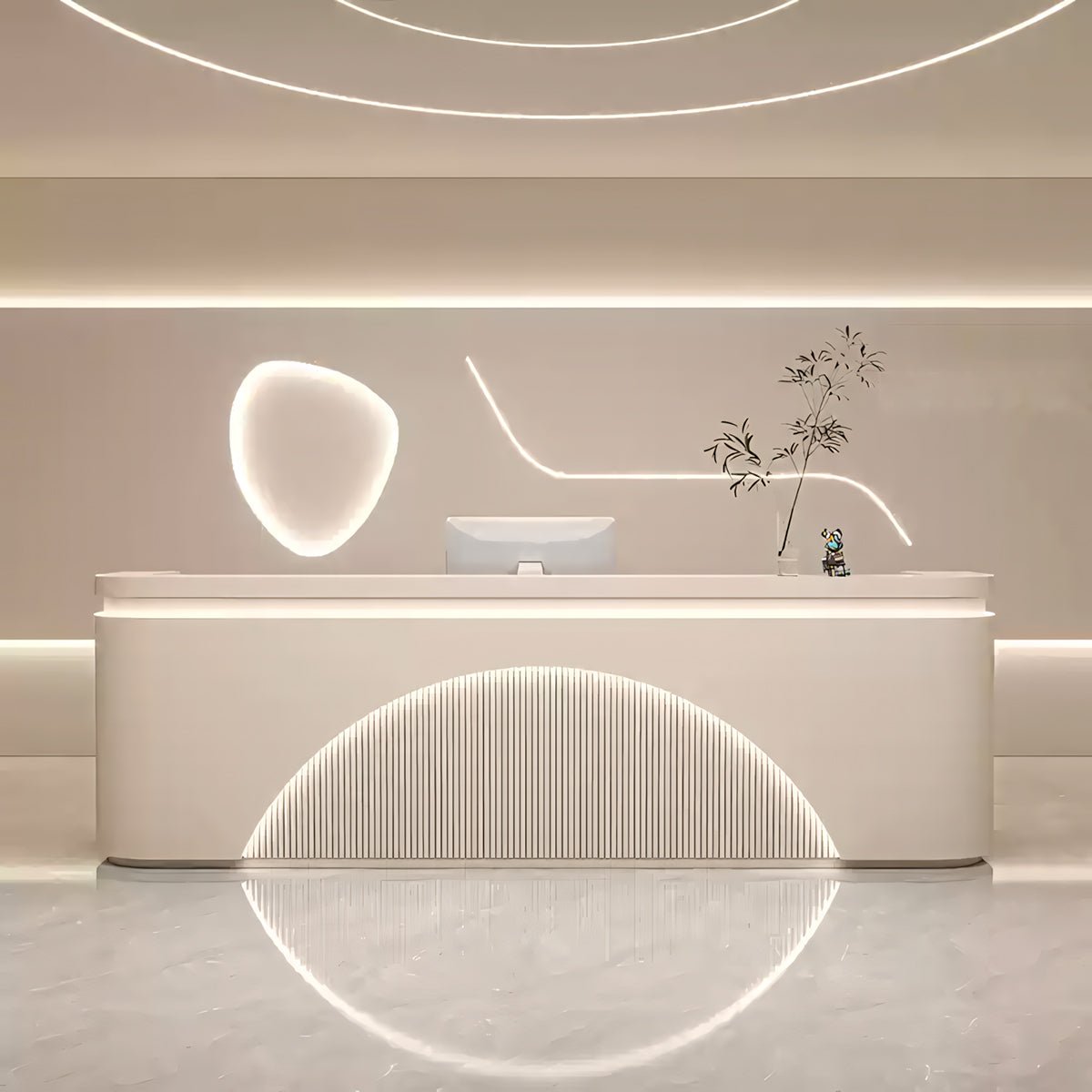 Furnavo Modern Simple Salon Store Institution Reception Desk