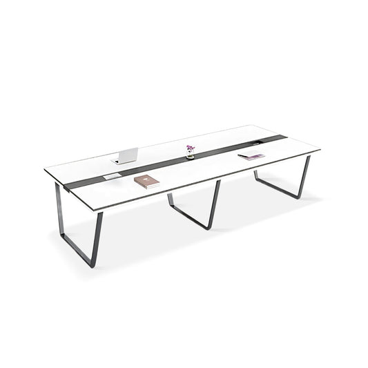 Furnavo Minimalist Conference Table – Modern Meeting Desk & Chair Set
