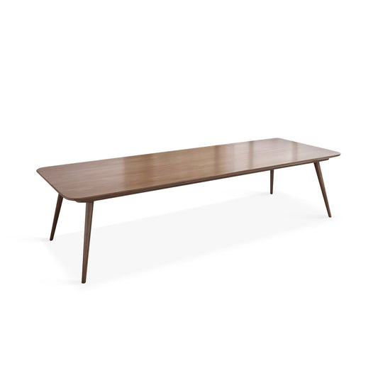 Furnavo Rectangular Solid Wood Conference Table – Modern Office Meeting Desk