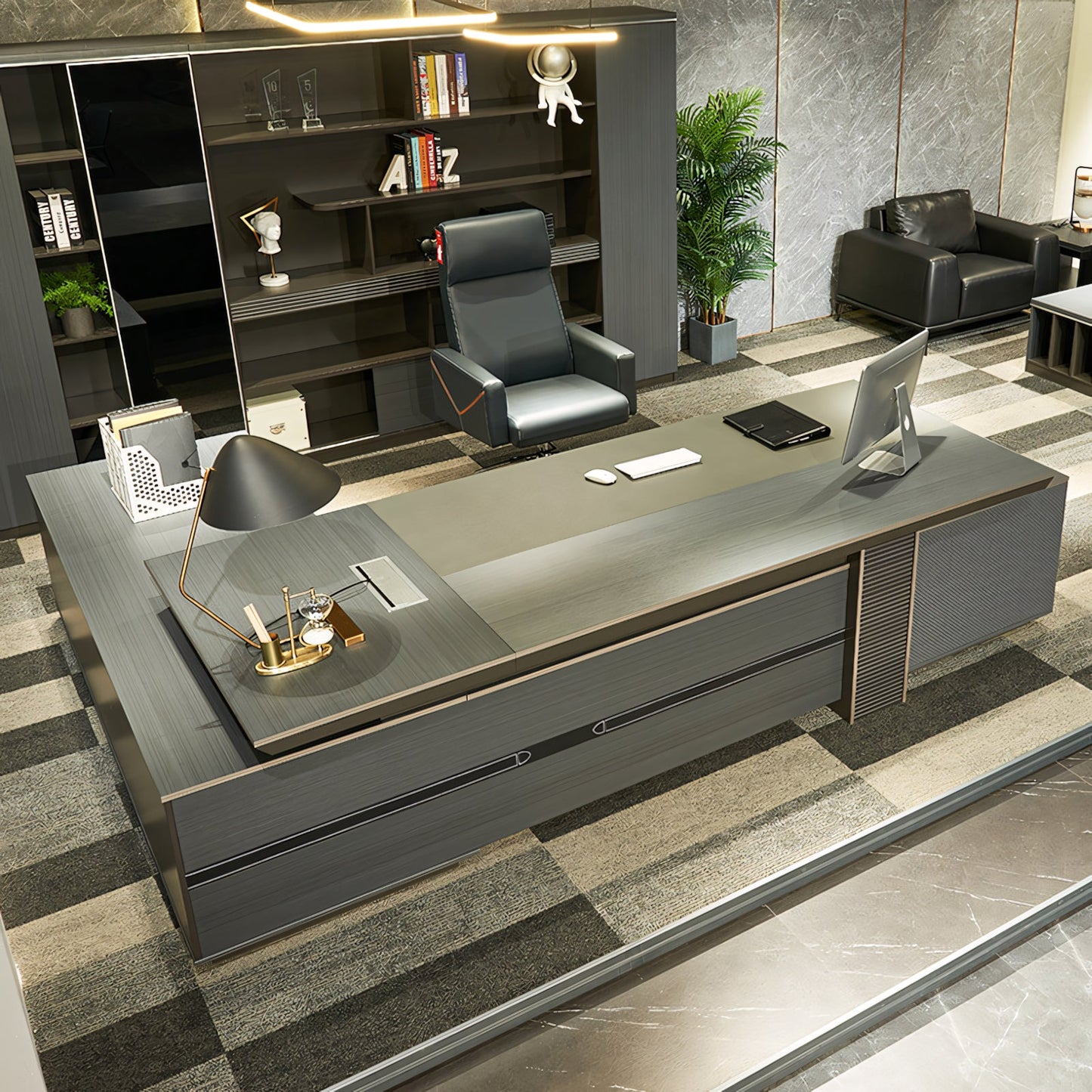 Furnavo Boss President Desk – Refined Modern Office Workstation