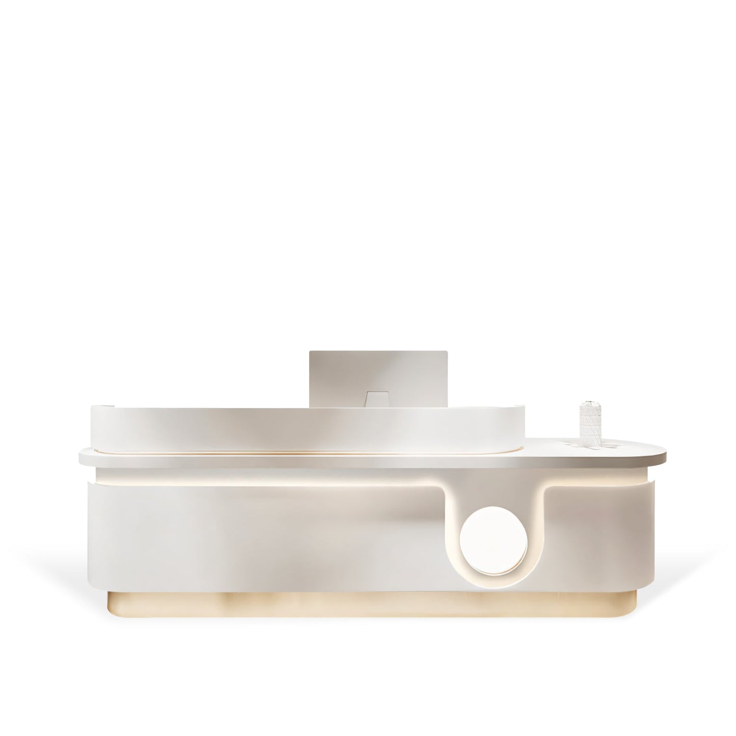 Furnavo Light Luxury Marble Stores Checkout Counter Reception Desk