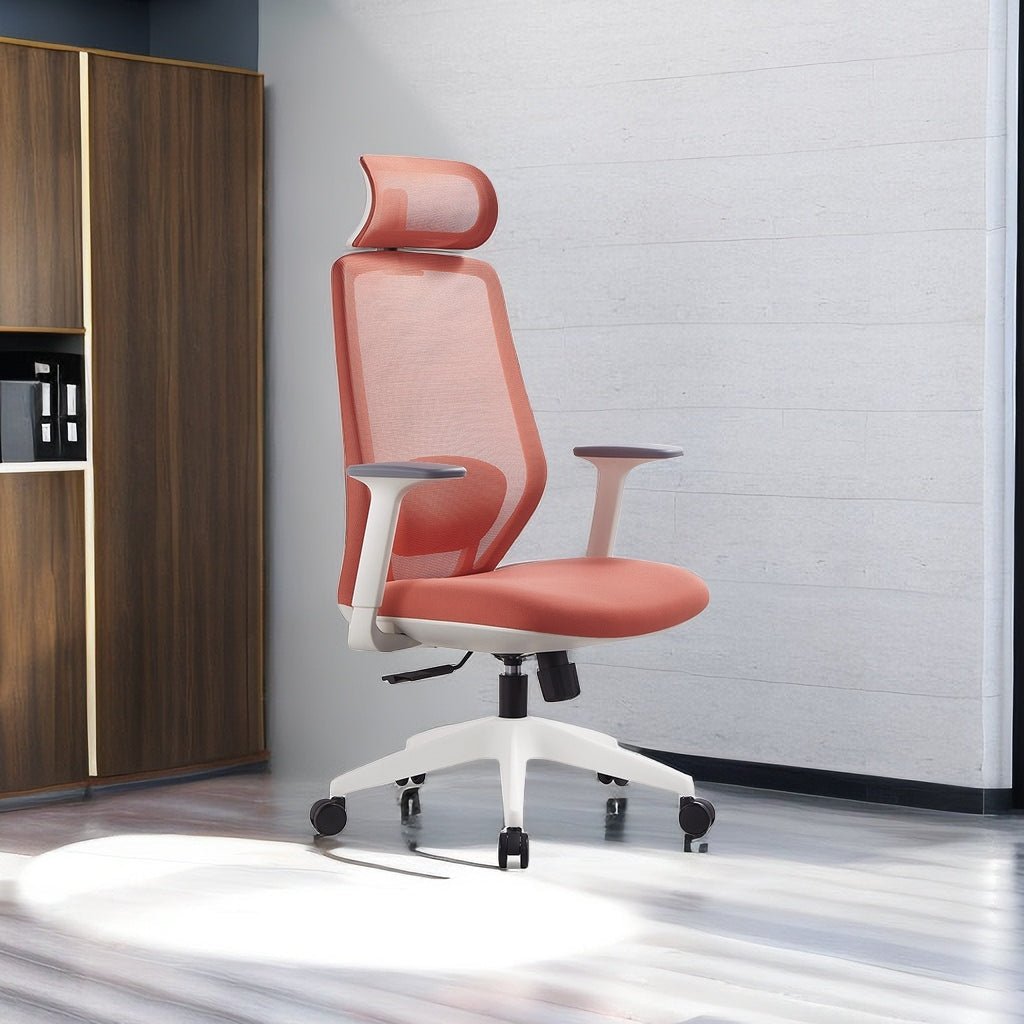 Furnavo Mesh Office Chair with Headrest and Soft Cushion