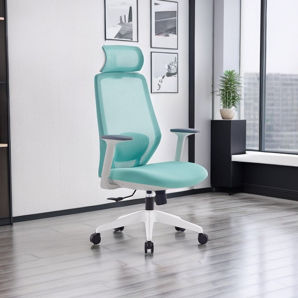 Furnavo Mesh Office Chair with Headrest and Soft Cushion
