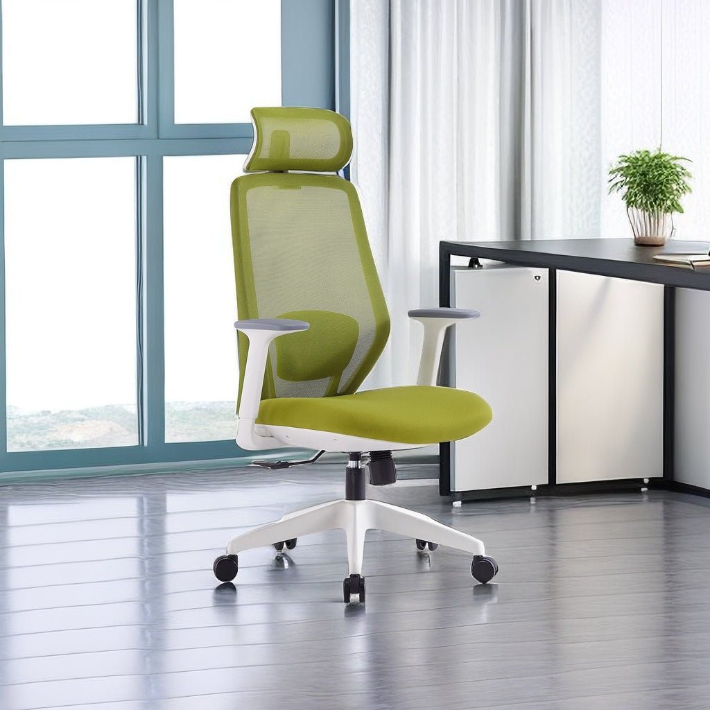 Furnavo Mesh Office Chair with Headrest and Soft Cushion