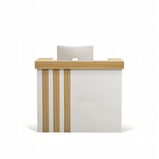 Furnavo Light Luxury Reception Desk – Modern Front Counter for Salons, Offices & Stores