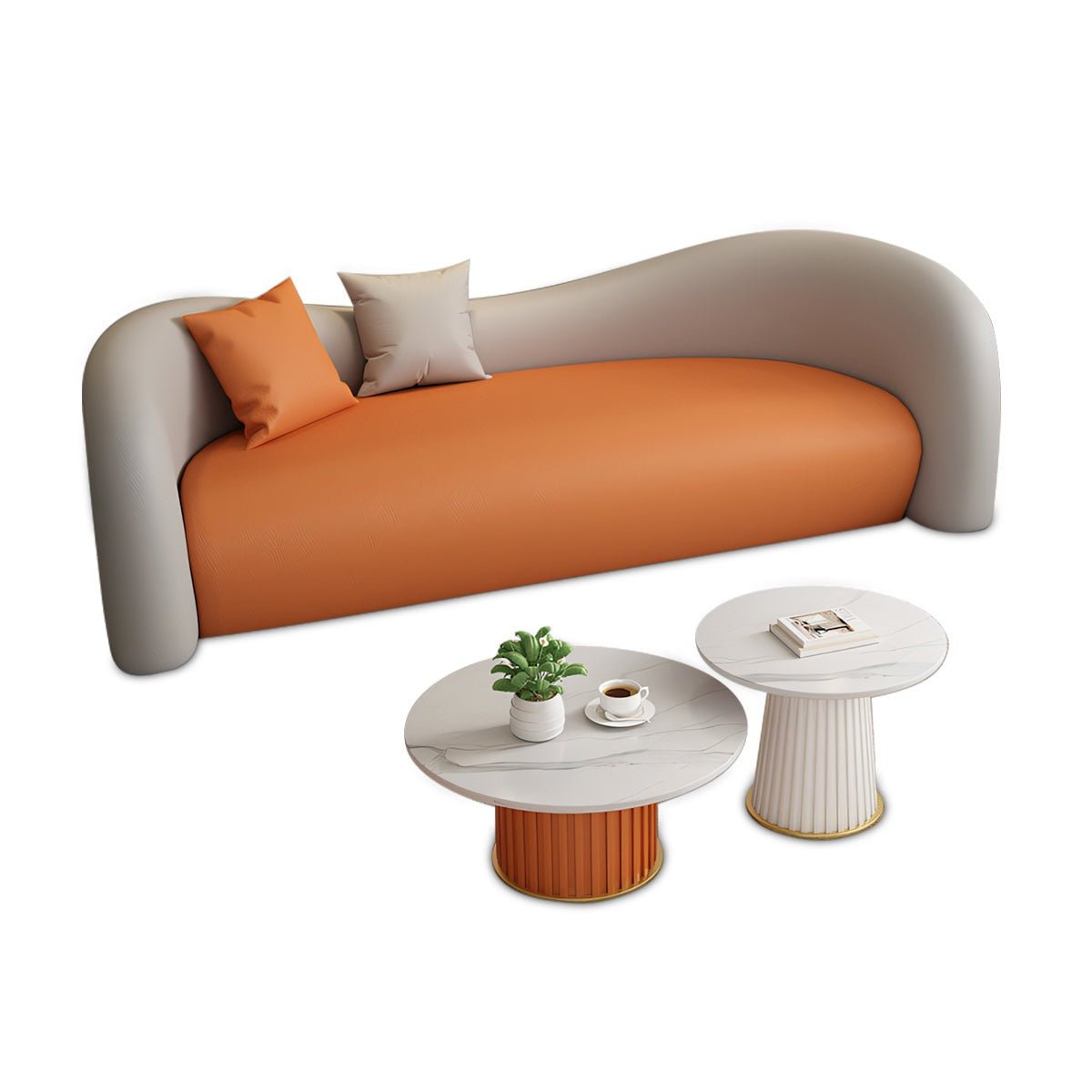 Furnavo Curved Lounge Sofa Set for Reception Areas